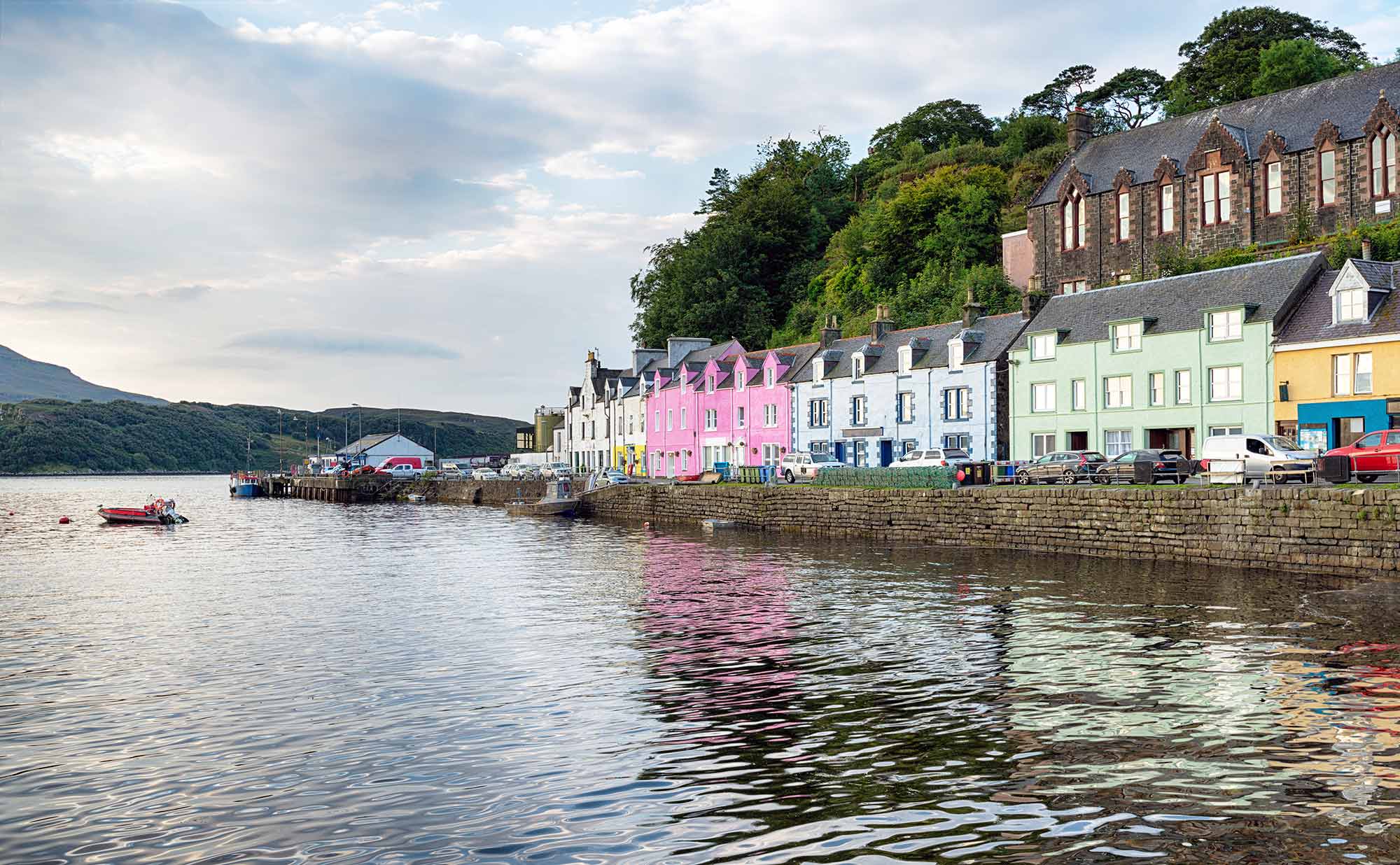Portree on the Isle of Skye with Portree Bay